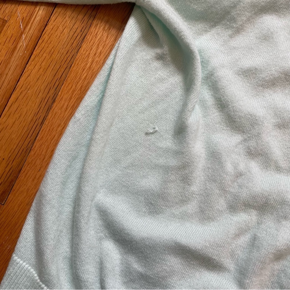 Gap Cotton Cardigan Women’s XL Mint Green Fine Knit Sweater Fall Layering - Picture 7 of 10